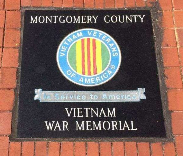 MONTGOMERY COUNTY VIETNAM VETERANS OF AMERICA MEMORIAL PLAQUE