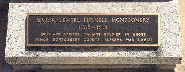 MAJOR LEMUEL PURNELL MONTGOMERY MEMORIAL PLAQUE