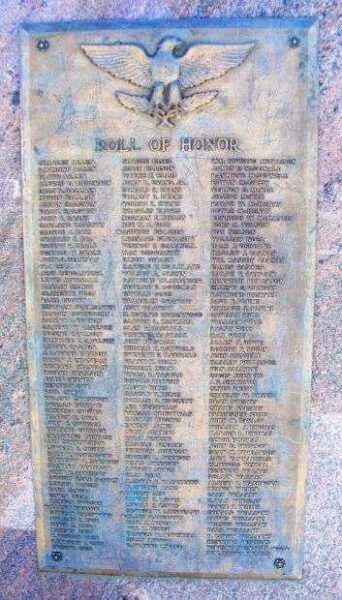 EMERSON WORLD WAR II MEMORIAL BACK