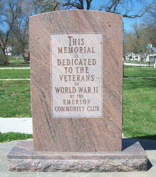 EMERSON WORLD WAR II MEMORIAL FRONT