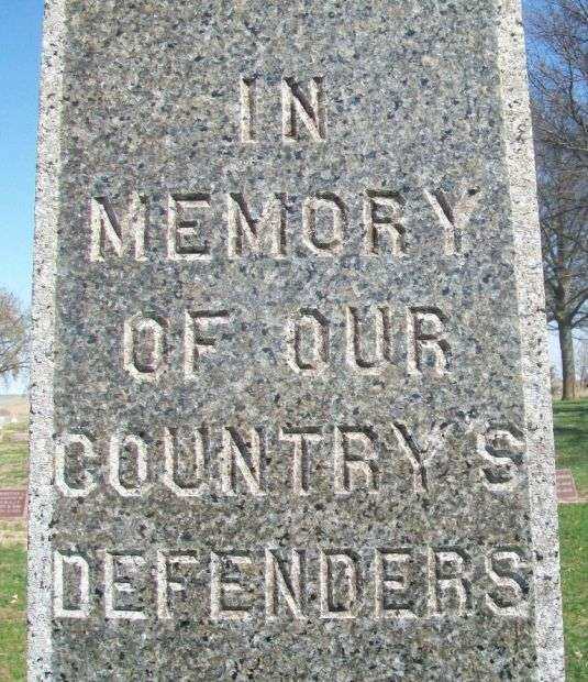 EMERSON CEMETERY CIVIL WAR MEMORIAL DEDICATION STONE