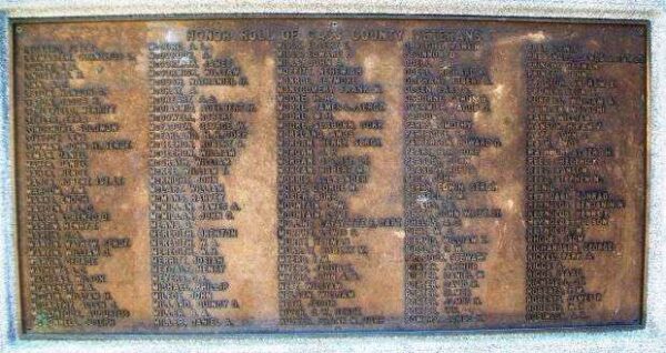 CASS COUNTY SOLDIERS’ MEMORIAL PLAQUE C