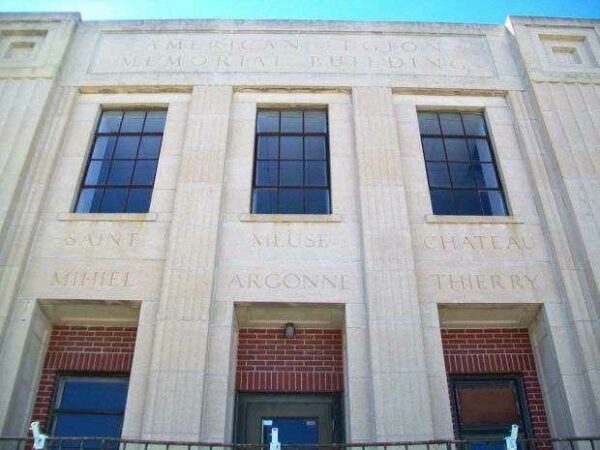ATLANTIC AMERICAN LEGION MEMORIAL BUILDING DEDICATION STONE