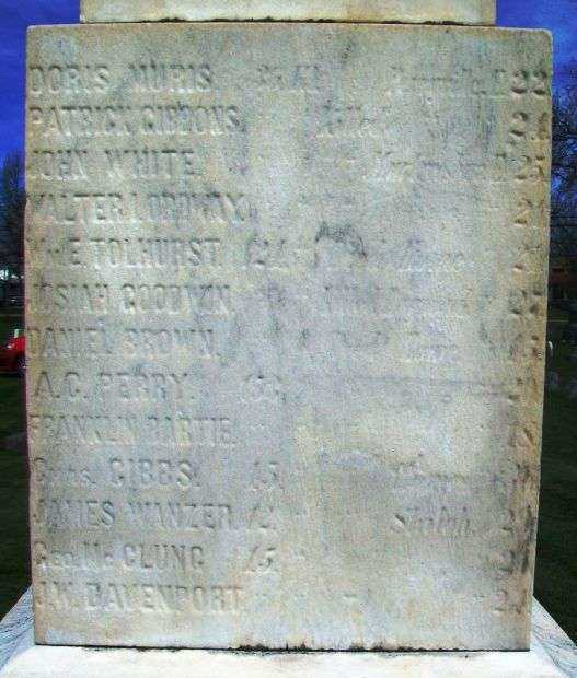 DUNDEE CIVIL WAR MEMORIAL SIDE C