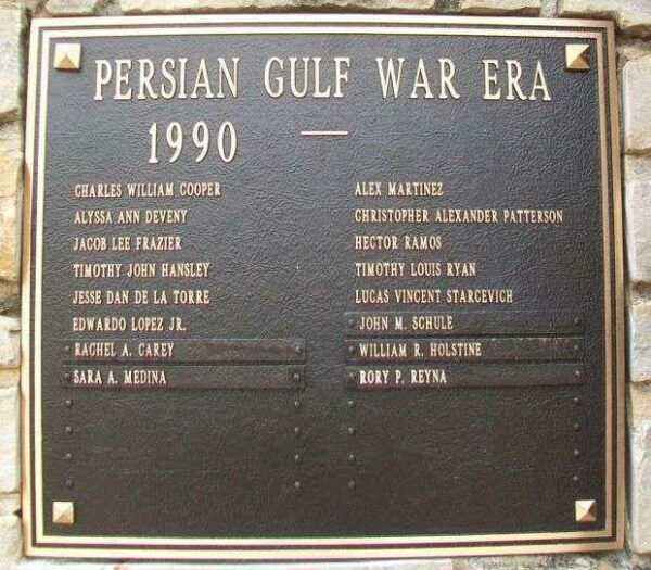 KANE COUNTY VETERANS MEMORIAL PLAQUE I