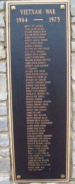 KANE COUNTY VETERANS MEMORIAL PLAQUE G