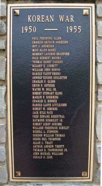 KANE COUNTY VETERANS MEMORIAL PLAQUE F