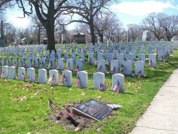 UNION CIVIL WAR SOLDIERS MEMORIAL CEMETERY STONES