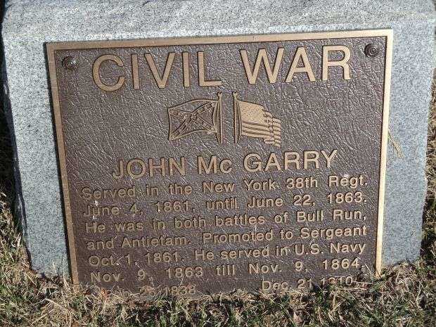 JOHN MCGARRY WAR MEMORIAL PLAQUE