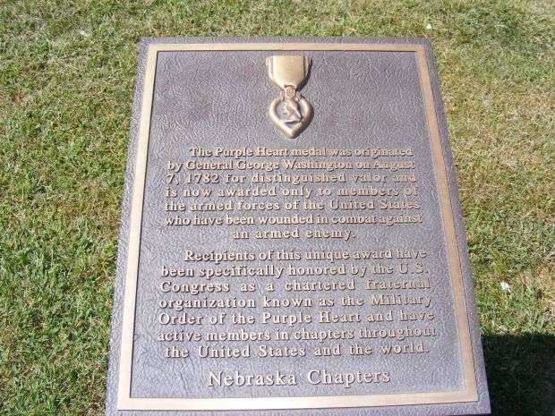 MILFORD PURPLE HEART MEDAL MEMORIAL PLAQUE