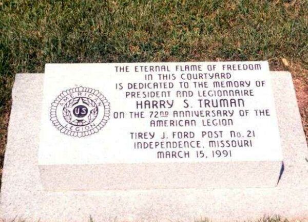 THE ETERNAL FLAME OF FREEDOM MEMORIAL DEDICATION STONE
