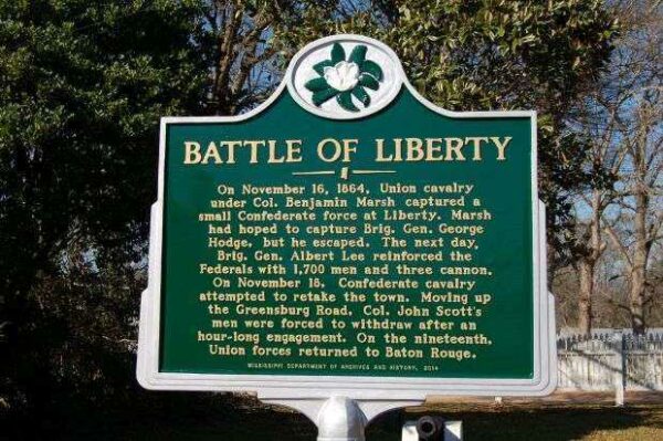 BATTLE OF LIBERTY WAR MEMORIAL MARKER