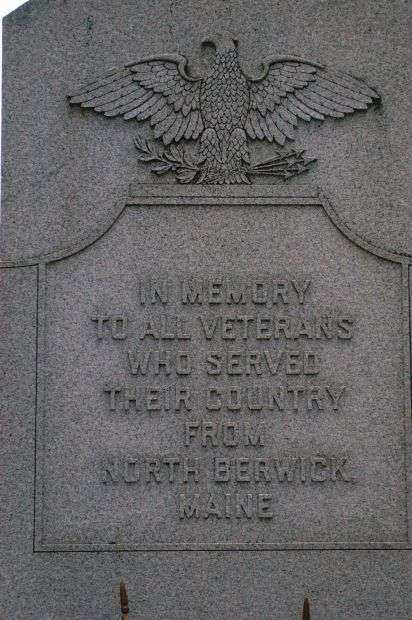 NORTH BERWICK, MAINE VETERANS MEMORIAL DEDICATION STONE