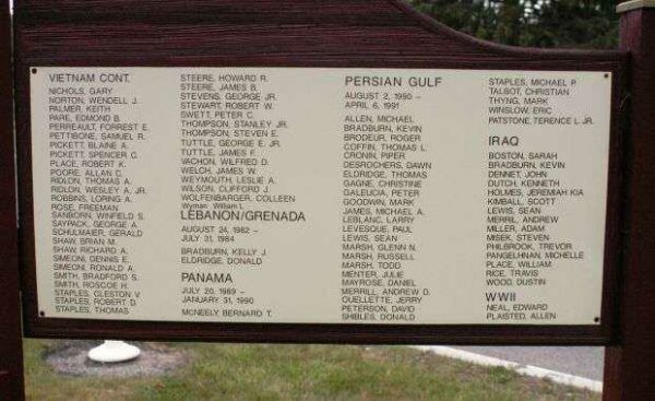 NORTH BERWICK VETERANS MEMORIAL PANEL C