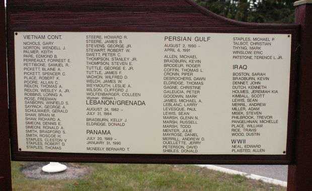 NORTH BERWICK VETERANS MEMORIAL PANEL C