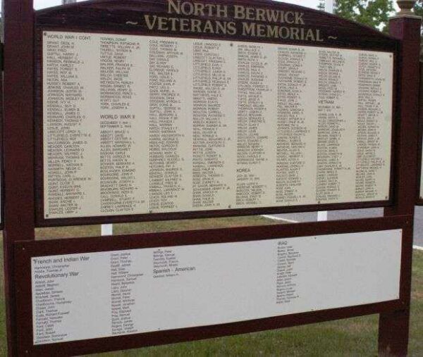 NORTH BERWICK VETERANS MEMORIAL PANEL A