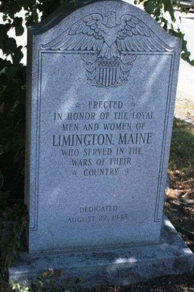 LIMINGTON MAINE WAR VETERANS MEMORIAL