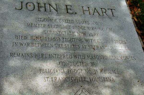 LT. COMMANDER JOHN E. HART MEMORIAL CEMETERY STONE