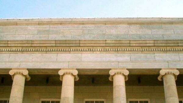 CHANUTE WAR MEMORIAL BUILDING DEDICATION STONE