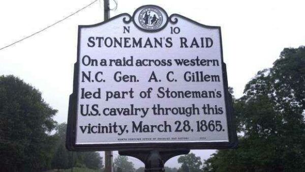 STONEMAN’S RAID WAR MEMORIAL MARKER VI