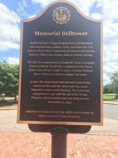 MEMORIAL BELLTOWER MARKER A