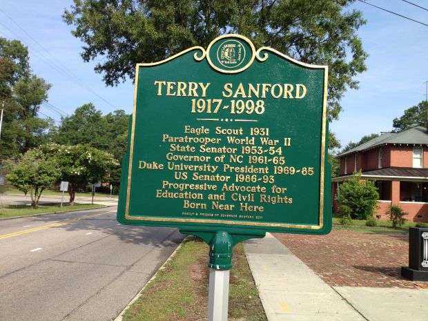 TERRY SANFORD WAR MEMORIAL MARKER