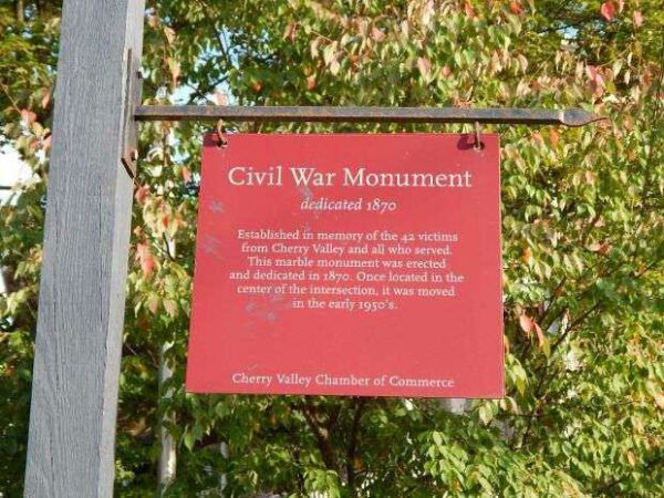 CHERRY VALE CIVIL WAR MONUMENT PLAQUE