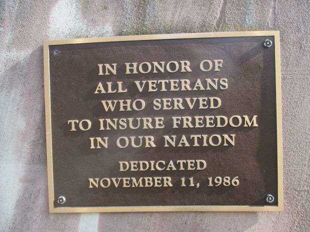 HOLLEY ALL VETERANS MEMORIAL PLAQUE