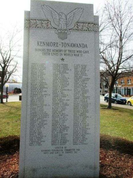 KENMORE-TONAWADA WAR VETERANS MEMORIAL FRONT