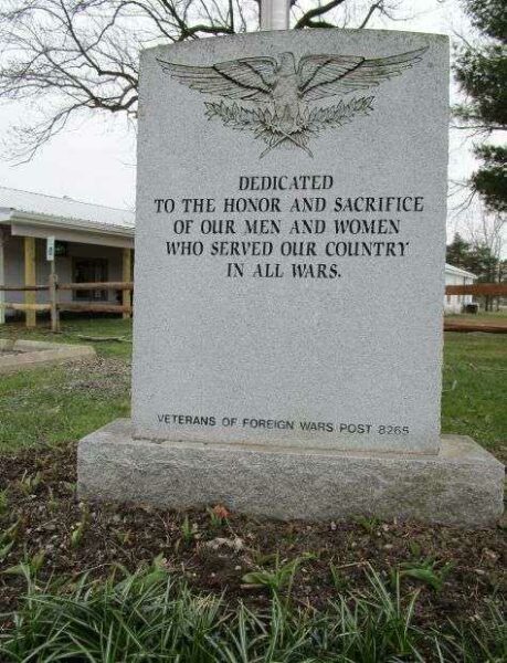 VFW POST 8265 WAR VETERANS MEMORIAL