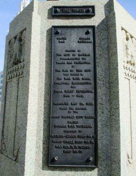 THE HIKER BUFFALO NY MEMORIAL PLAQUE A