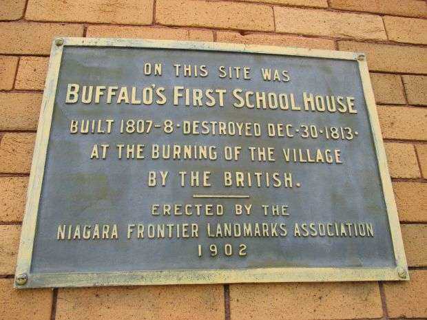 BUFFALO’S FIRST SCHOOL HOUSE WAR MEMORIAL PLAQUE