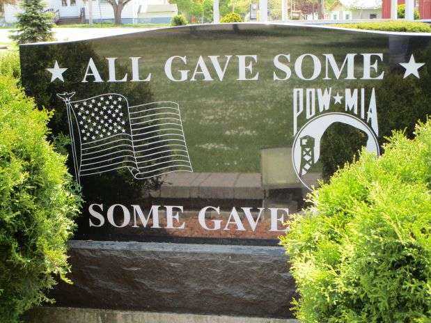 SINCLAIRVILLE VETERANS MEMORIAL BACK