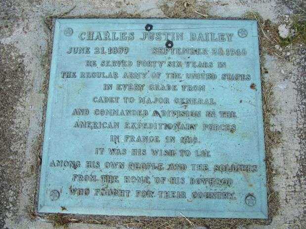 CHARLES JUSTIN BAILEY MEMORIAL PLAQUE