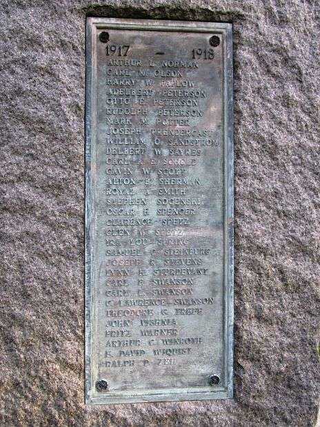 JAMESTOWN WORLD WAR I MEMORIAL PLAQUE D