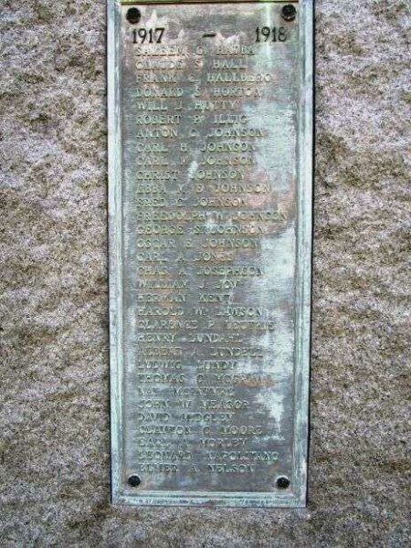 JAMESTOWN WORLD WAR I MEMORIAL PLAQUE C