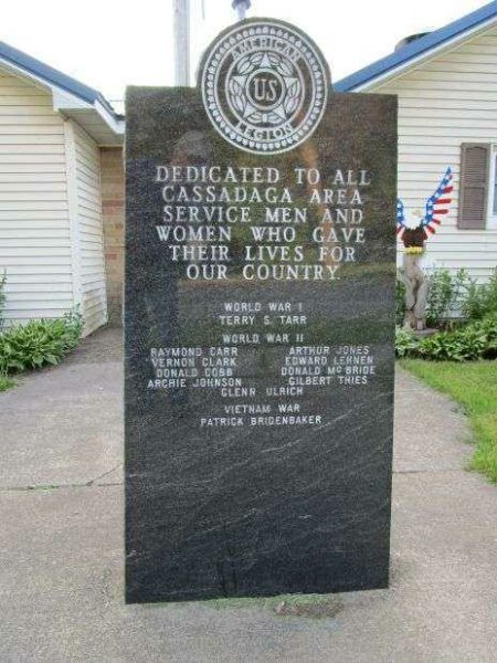 CASSADAGA AREA WAR VETERANS MEMORIAL
