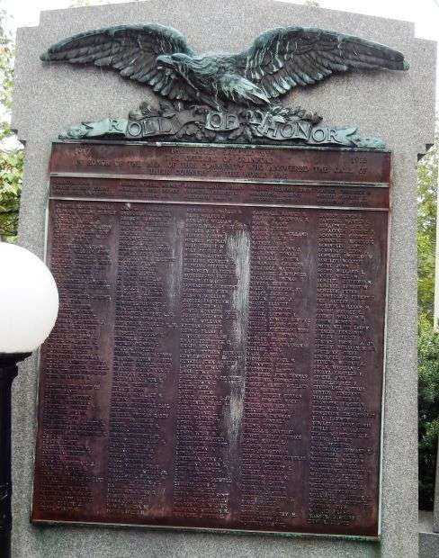 CRANFORD ROLL OF HONOR MEMORIAL PLAQUE A