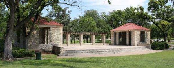 BOYS OF SAM HOUSTON JUNIOR HIGH SCHOOL WORLD WAR II MEMORIAL BANDSTAND