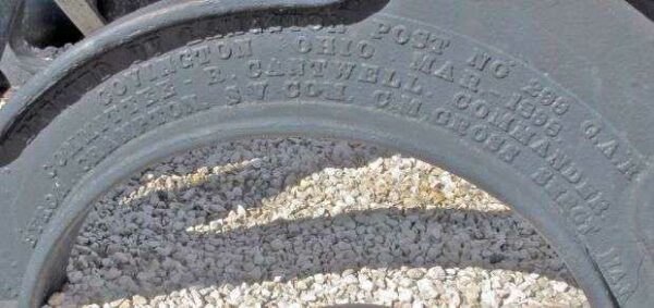 LANGGTON POST NO. 299 G.A.R. MEMORIAL CANNON PLAQUE