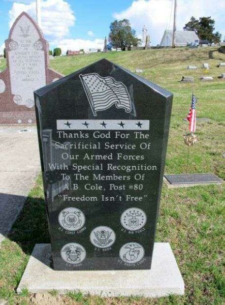 A.B. COLE POST #80 AMERICAN LEGION MEMORIAL