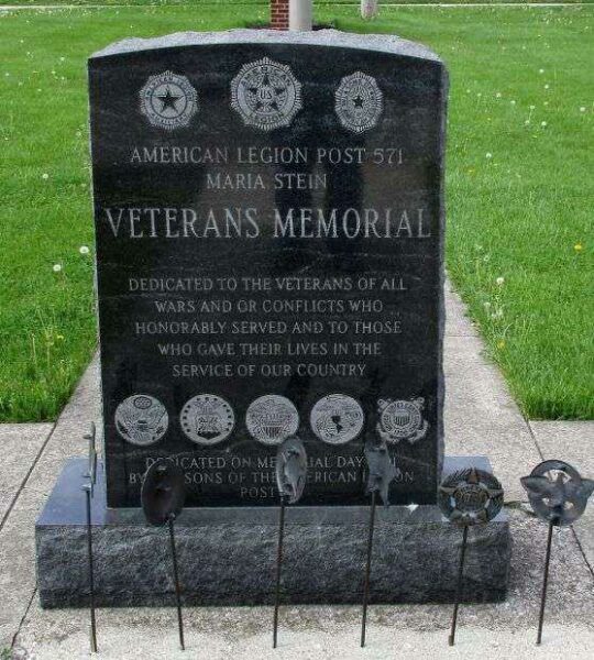MARIA STEIN VETERANS MEMORIAL FRONT