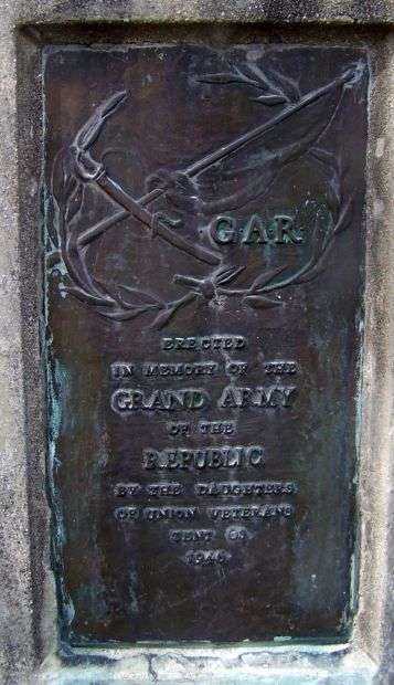GRAND ARMY OF THE REPUBLIC MEMORIAL DRINKING FOUNTAIN PLAQUE