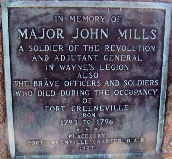 MAJOR JOHN MILLS WAR MEMORIAL PLAQUE