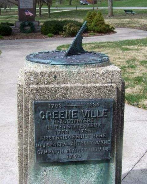 1793-1934 GREENE VILLE MEMORIAL SUNDIAL