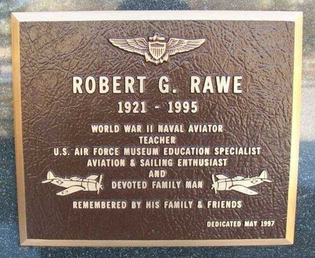 ROBERT G. RAWE WAR MEMORIAL PLAQUE