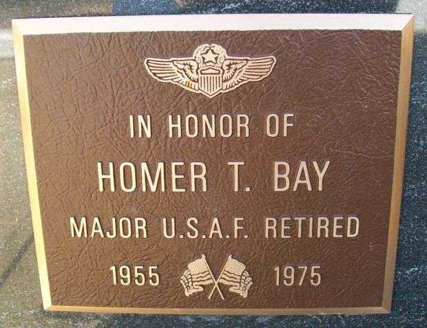 HOMER T. BAY WAR MEMORIAL PLAQUE