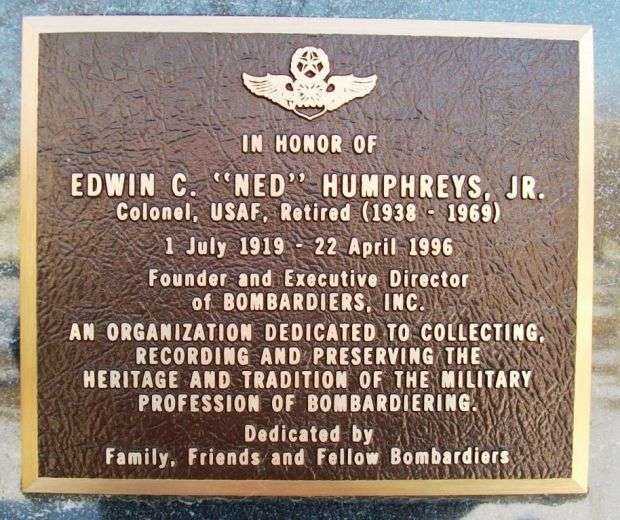 EDWIN C. “NED” HUMPHREYS, JR. WAR MEMORIAL PLAQUE