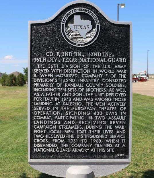 CO. F, 2ND BN., 142ND INF. WAR MEMORIAL MARKER