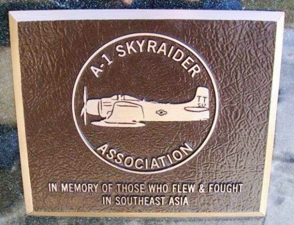 A-1 SKYRAIDER WAR MEMORIAL PLAQUE